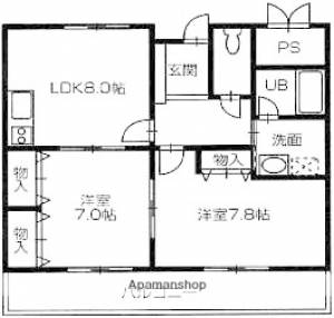 ハートマンション 603の間取り画像