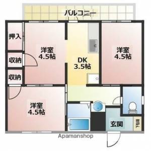 ヴィラナリー観音寺1号棟 403の間取り画像