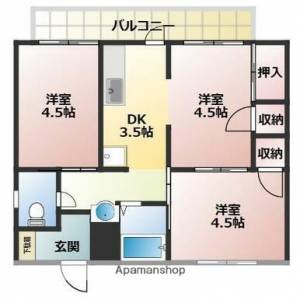 ヴィラナリー観音寺1号棟 302の間取り画像