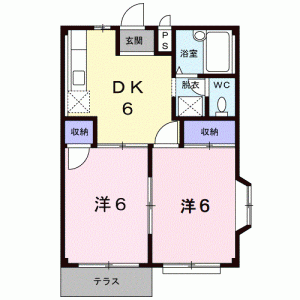 エルディム中西 101の間取り画像