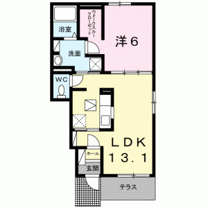 フェリーチェ丸亀 104の間取り画像