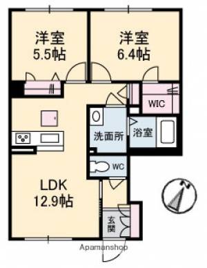 シャーメゾン中府 105の間取り画像