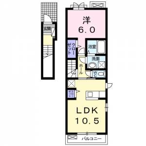 ラフレシール　Ａ 203の間取り画像