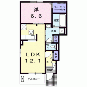 メゾンリヴィエールＤ 101の間取り画像