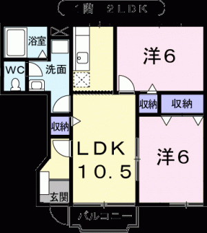 セラサス・ヴィラＡ 102の間取り画像