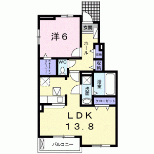 メゾンリヴィエールＬ 103の間取り画像