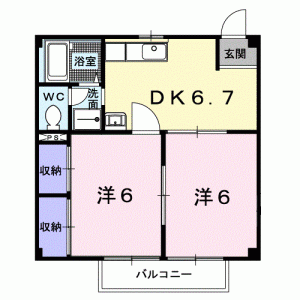 ニューシティ土器Ａ 202の間取り画像