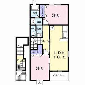 ファンタジア　Ａ 204の間取り画像