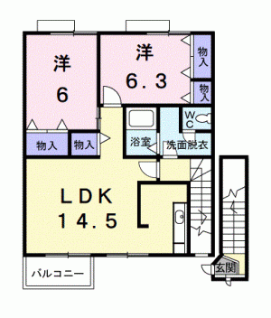 ノースターンパレス　Ｂ 202の間取り画像