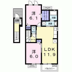 シエルメゾン 201の間取り画像