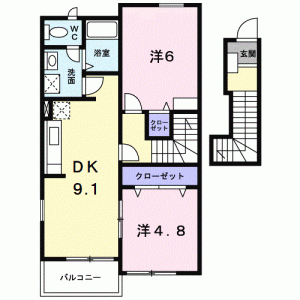 レザン・ラブール　Ａ 203の間取り画像