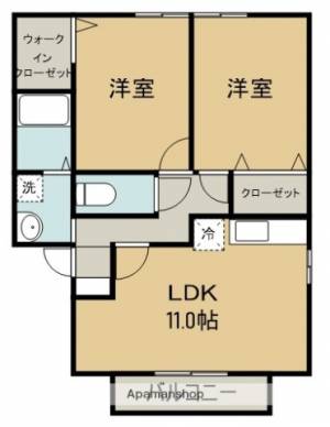 パンシオン回生Ａ棟 202の間取り画像