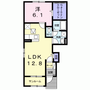 レガーロ　Ｂ 101の間取り画像