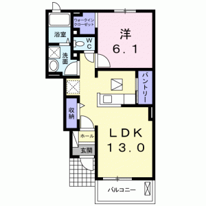 ハイツマル木　Ｄ 102の間取り画像