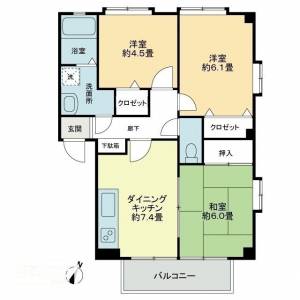 フォブールサンシャインＢ B202の間取り画像