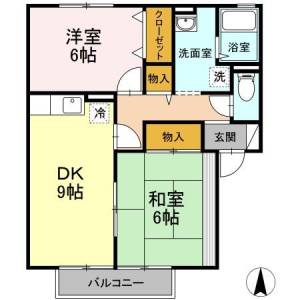 ファミーユ　Ｍ　Ｂ棟 B202の間取り画像