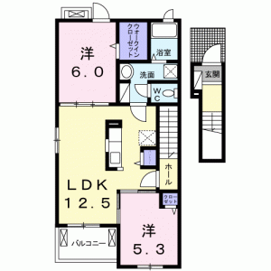 クラール土器町Ｃ 204の間取り画像