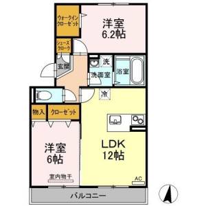 セジュール田村 203の間取り画像