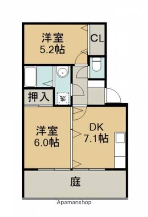 ルシール郡家　Ａ棟 102の間取り画像