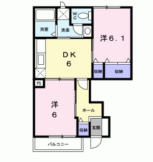 エバーグリーンロードＫ 102の間取り画像