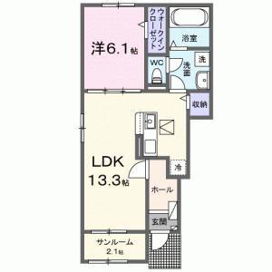 ウェルリッチ善通寺　I 101の間取り画像