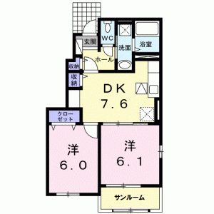 レジデンス昭和町III 101の間取り画像