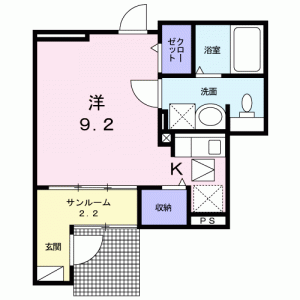 プリムローズ・ヒル 104の間取り画像