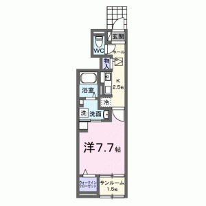 オリーブ坂本　Ａ 102の間取り画像