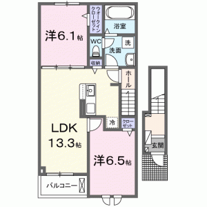 メゾンすずらん 202の間取り画像