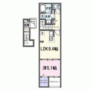 オリーブ坂本　Ａ 204の間取り画像