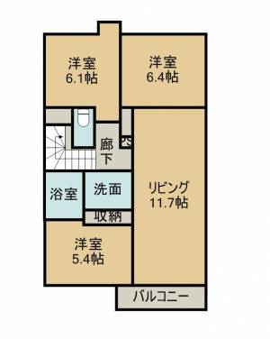 シャーメゾン山北町 202の間取り画像