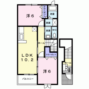 アクティ北鴨IIＢ 202の間取り画像