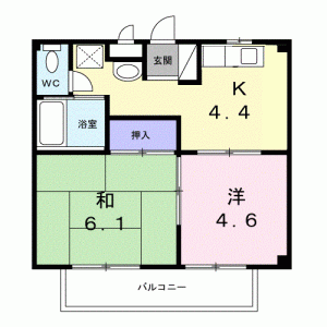 フォブール雅II 201の間取り画像