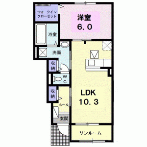 ルーベル塩屋IIＡ 104の間取り画像