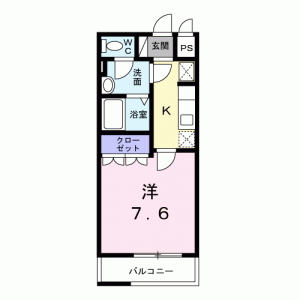 プロヴァンス吉岡 203の間取り画像