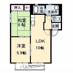 ディアス郡家　Ｂ棟 202の間取り画像