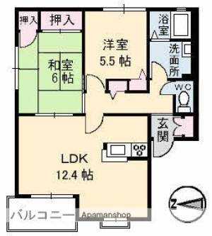 ラ・カーナ　Ｉ棟 102の間取り画像