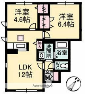 スカイランド　Ａ棟 102の間取り画像