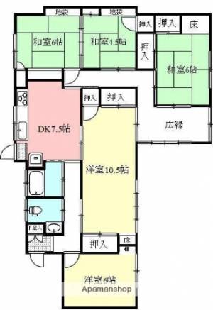 綾川町借家 1の間取り画像