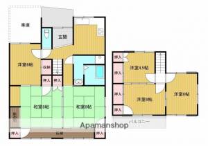 白金借家 戸建の間取り画像