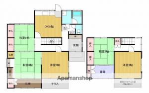 加茂町借家 戸建の間取り画像