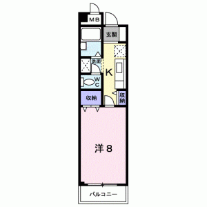 ラムール雅 402の間取り画像