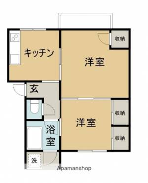 平成ハイツ2号館 406の間取り画像