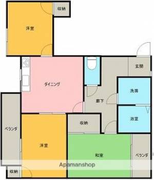 コスモスクエア善通寺 201の間取り画像