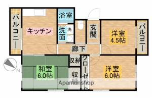 ロイヤルハイツコニーズII 205の間取り画像