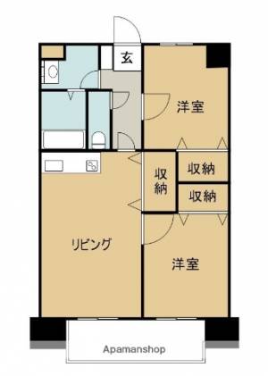 ＬＯＴＵＳハイツ土器東 202の間取り画像