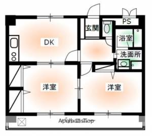 ハートマンション 401の間取り画像