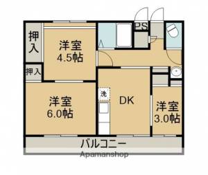 ヴィラナリー観音寺2号棟 303の間取り画像