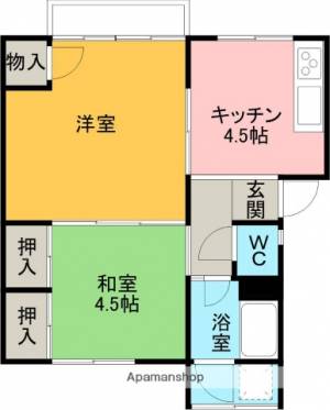 平成ハイツ2号館 405の間取り画像