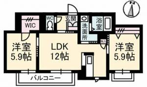 シャーメゾン元町 302の間取り画像